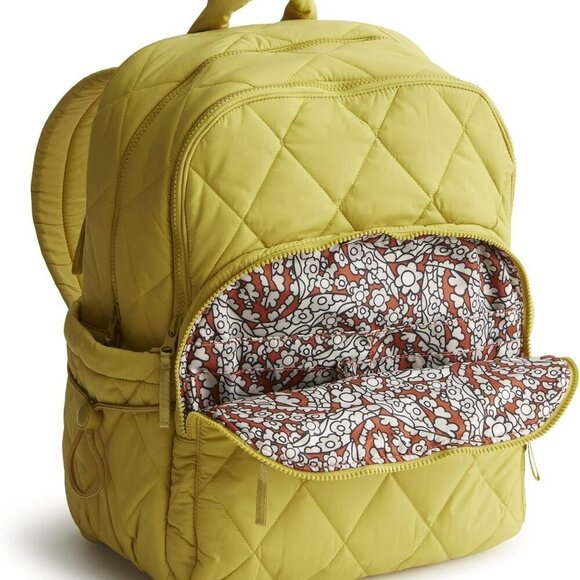 Vera Bradley Large Bancroft Backpack Moonless Night Black Premium Cotton 50103 - Picture 5 of 10